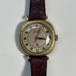 Vintage Accutron by Bulova 10kt Gold-Filled Womens Bezel Watch N2 NOT WORKING